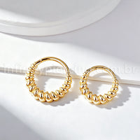 Piercing Argola Titânio Com Detalhe Torcido