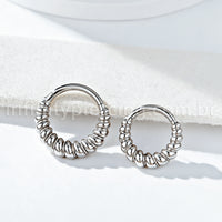 Piercing Argola Titânio Com Detalhe Torcido