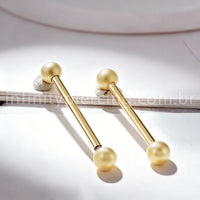 Piercing Barbell Titânio Com Bolinha Fosca