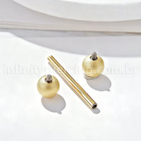Piercing Barbell Titânio Com Bolinha Fosca