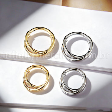 Piercing Argola Titânio Transpassada Lisa