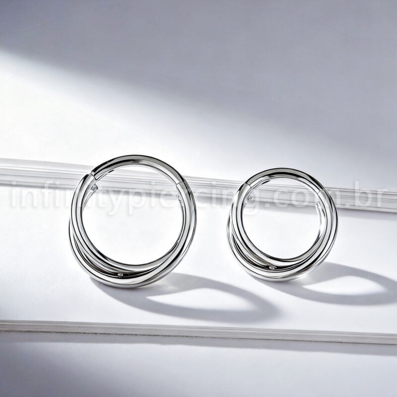 Piercing Argola Titânio Transpassada Lisa