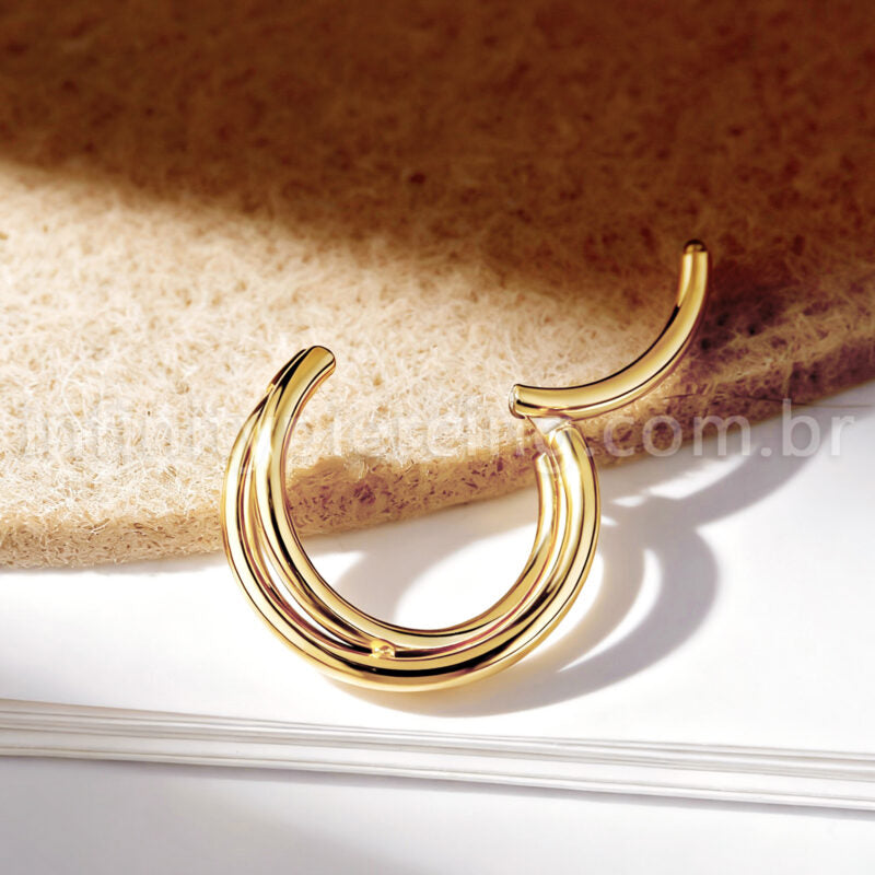 Piercing Argola Titânio Transpassada Lisa