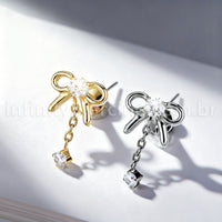 Piercing Labret Titânio Laço Com Pingente