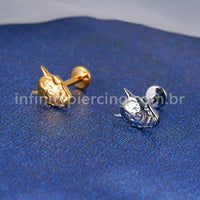 Piercing Labret Titânio Diabinho