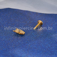 Piercing Labret Titânio Diabinho