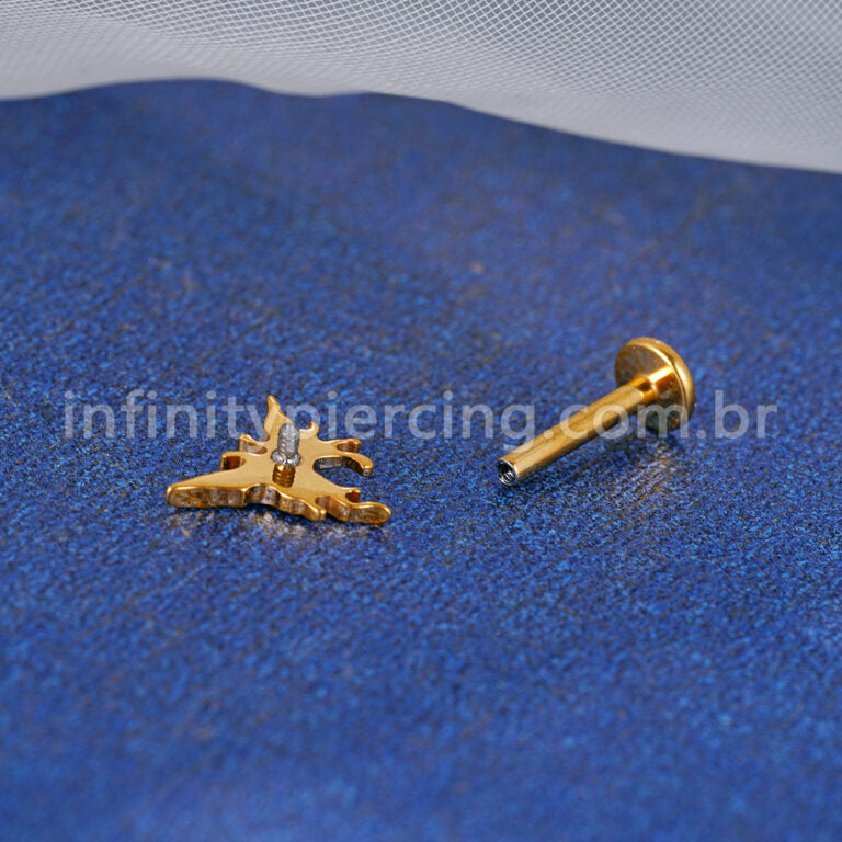 Piercing  Labret Titânio Borboleta
