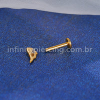 Piercing Labret Titânio Asas