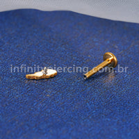 Piercing Labret Titânio Asas