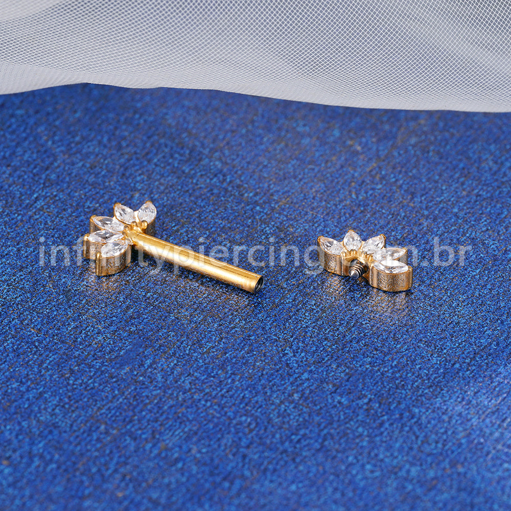 Piercing Mamilo Titânio Zircônia