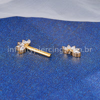Piercing Mamilo Titânio Zircônia