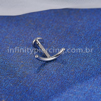 Piercing Labret Titânio Curvo Liso
