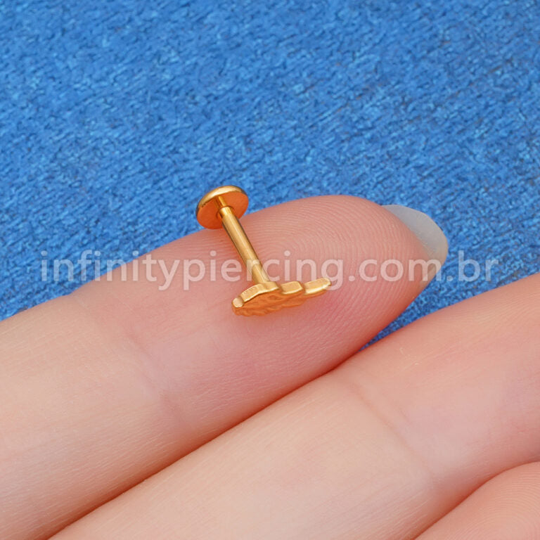 Piercing Labret Titânio Asas
