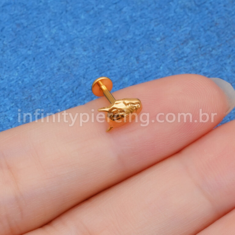Piercing Labret Titânio Diabinho