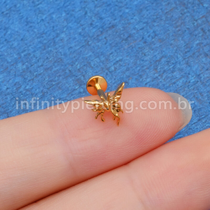 Piercing  Labret Titânio Borboleta