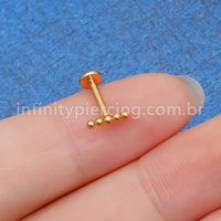 Piercing Labret Titânio Bolinhas