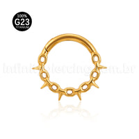 Piercing Argola Titânio Segmento Articulado Detalhado