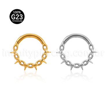 Piercing Argola Titânio Segmento Articulado Detalhado