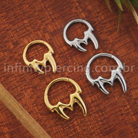 Piercing Argola Titânio Segmento Articulado Presas