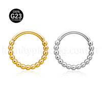 Piercing Argola Titânio Segmento Articulado Bolinhas