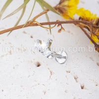 Piercing Labret Titânio Trio Zircônia