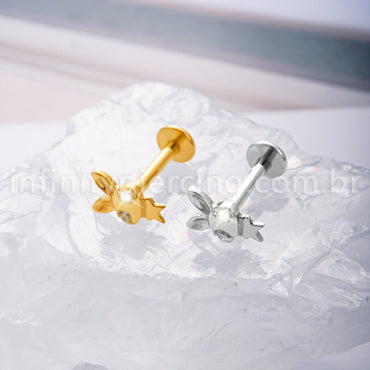 Piercing Labret Titânio Coelhinho