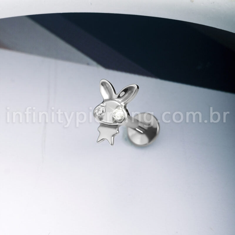 Piercing Labret Titânio Coelhinho