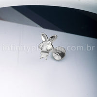 Piercing Labret Titânio Coelhinho