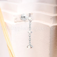 Piercing Labret Titânio Com Pingente