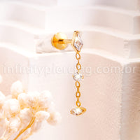 Piercing Labret Titânio Com Pingente
