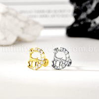 Piercing Labret Titânio Alce Com Zircônia Cravejada