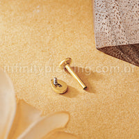 Piercing Labret Titânio Gota Zircônia Cravejada