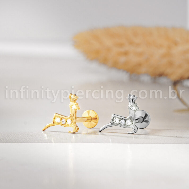 Piercing Labret Titânio Alce