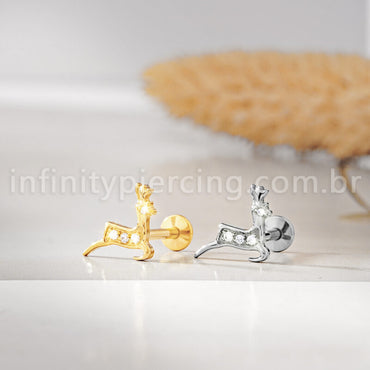 Piercing Labret Titânio Alce