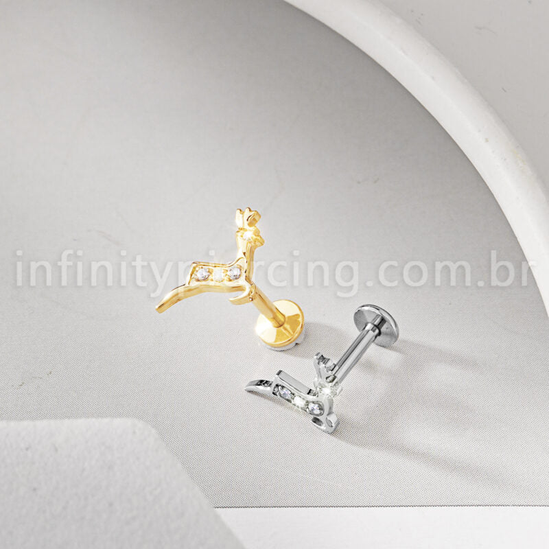 Piercing Labret Titânio Alce