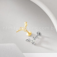 Piercing Labret Titânio Alce