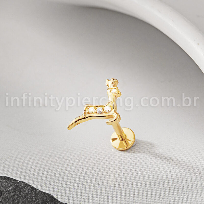 Piercing Labret Titânio Alce