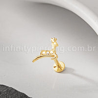 Piercing Labret Titânio Alce