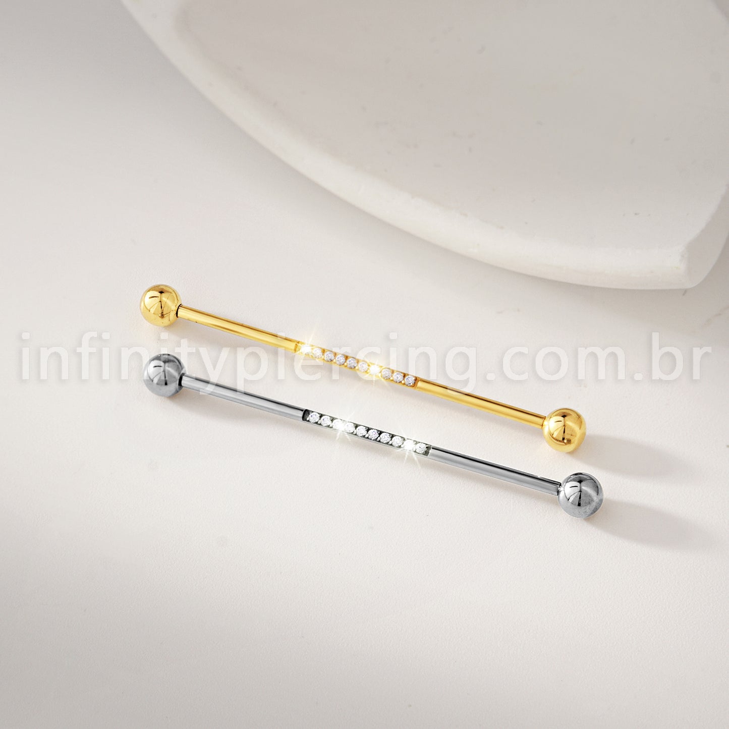 Piercing Transversal Titânio Zircônia