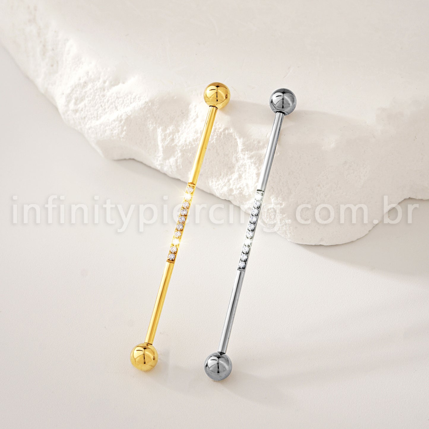 Piercing Transversal Titânio Zircônia