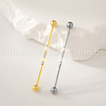 Piercing Transversal Titânio Zircônia