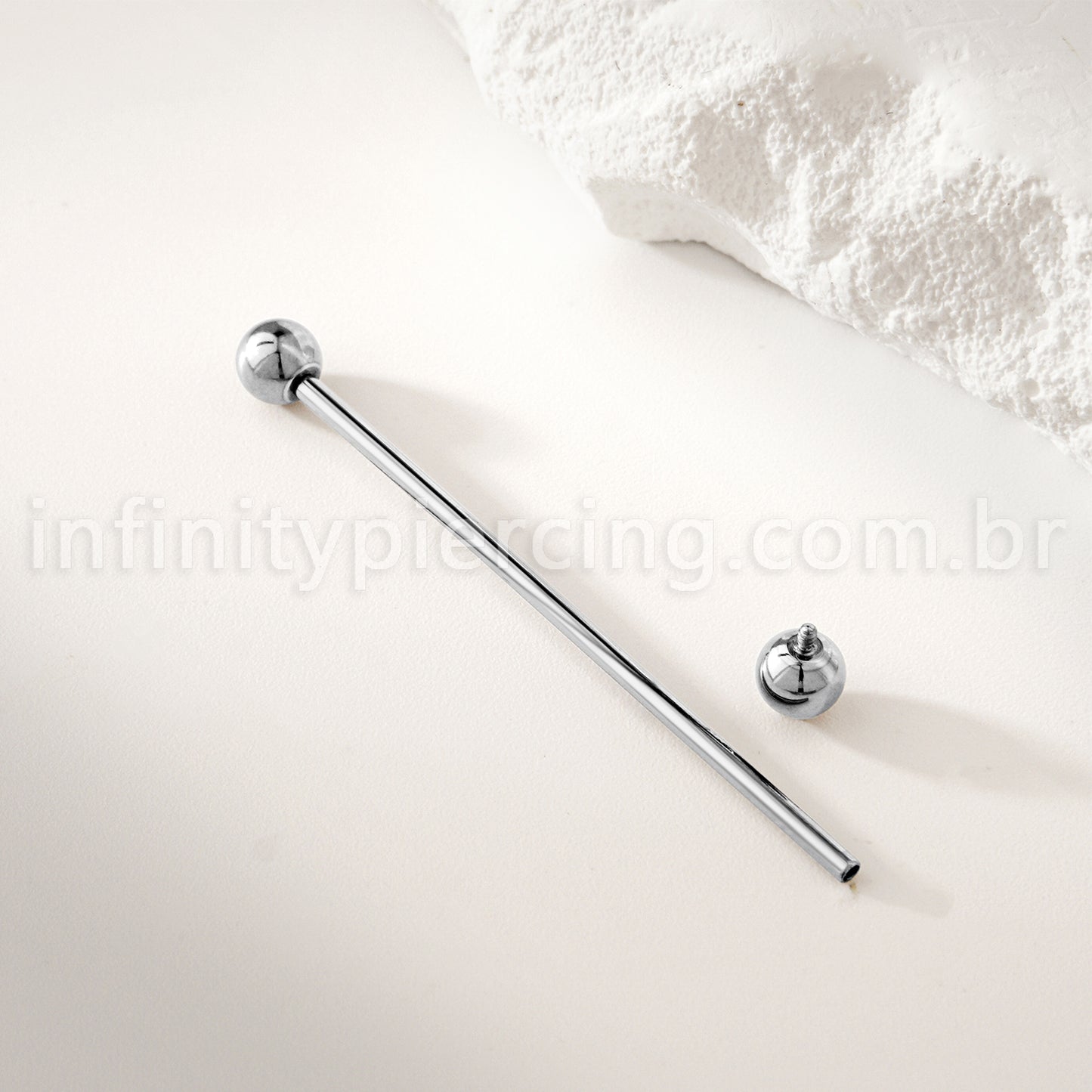Piercing Transversal Titânio Zircônia