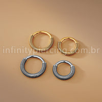 Piercing Argola Titânio Detalhe Arame