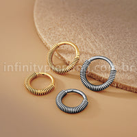 Piercing Argola Titânio Detalhe Arame