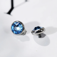 Micropele De Titânio Perfurada Com Swarovski