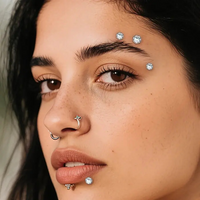 Micropele De Titânio Perfurada Com Swarovski