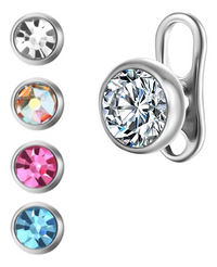 Micropele De Titânio Perfurada Com Swarovski