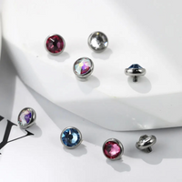 Micropele De Titânio Perfurada Com Swarovski