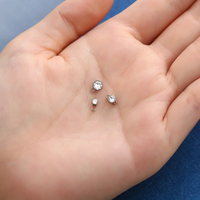 Micropele De Titânio Perfurada Com Swarovski