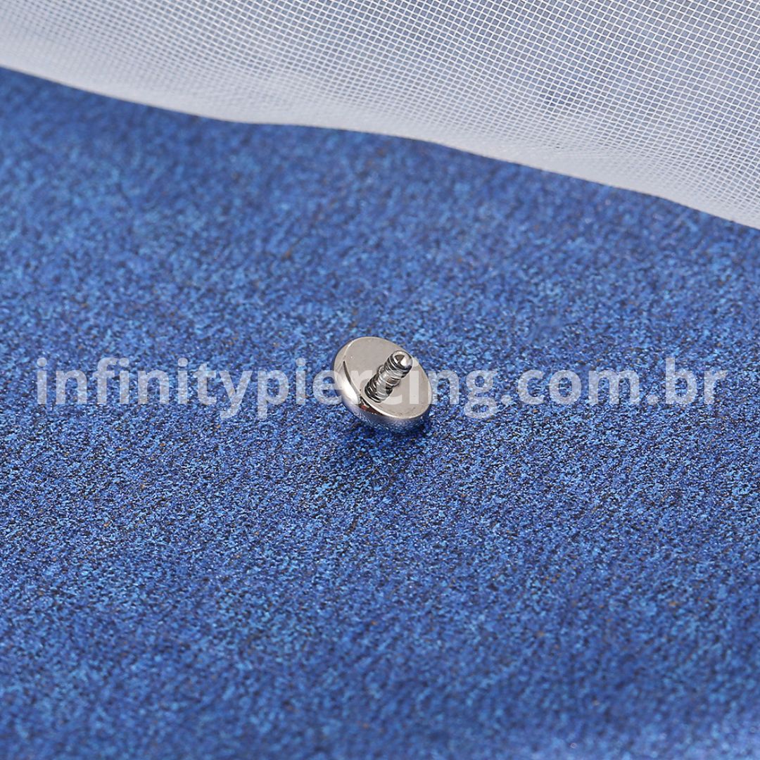 Piercing Topo Titânio Para Microdermal Swarovski